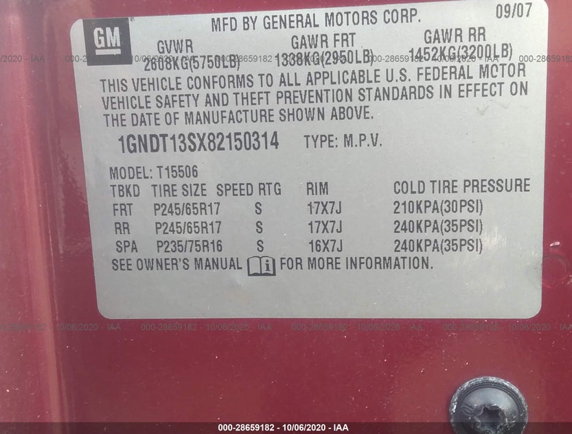 1GNDT13SX82150314