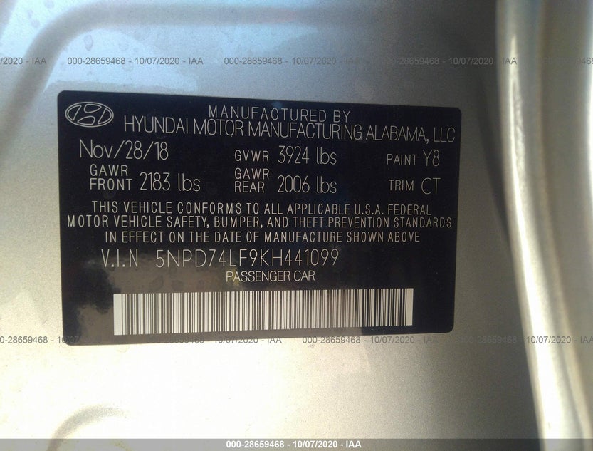 5NPD74LF9KH441099