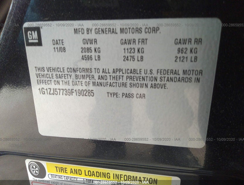 1G1ZJ57739F190285