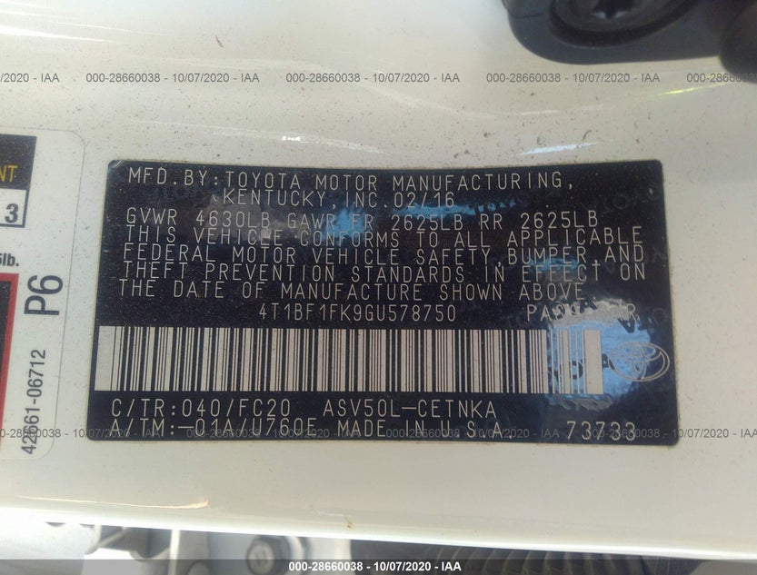 4T1BF1FK9GU578750