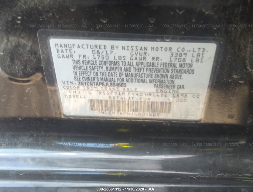 3N1CN7AP6JL804605