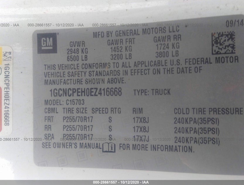 1GCNCPEH0EZ416668