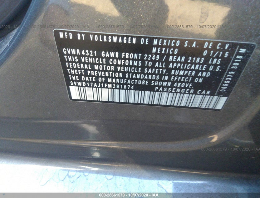3VWD17AJ1FM291674
