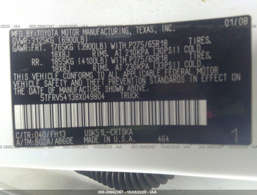 5TFRV54138X049804