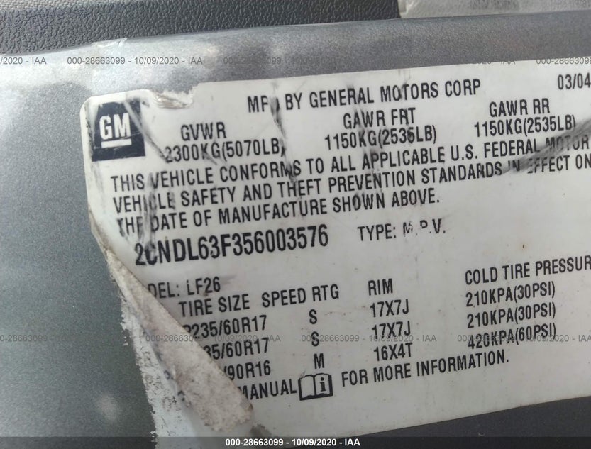 2CNDL63F356003576