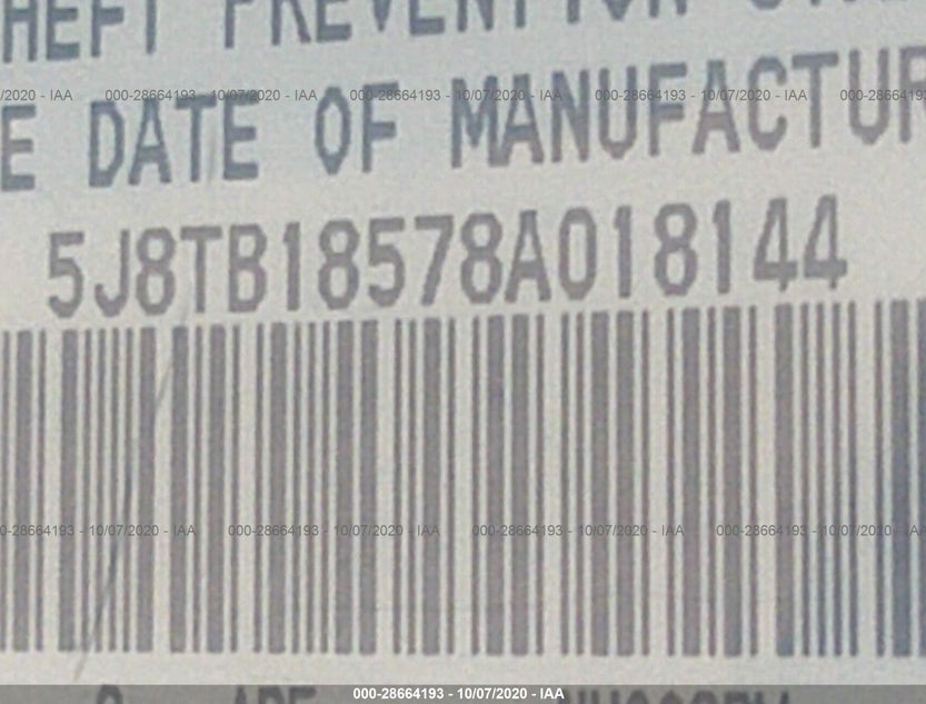 5J8TB18578A018144