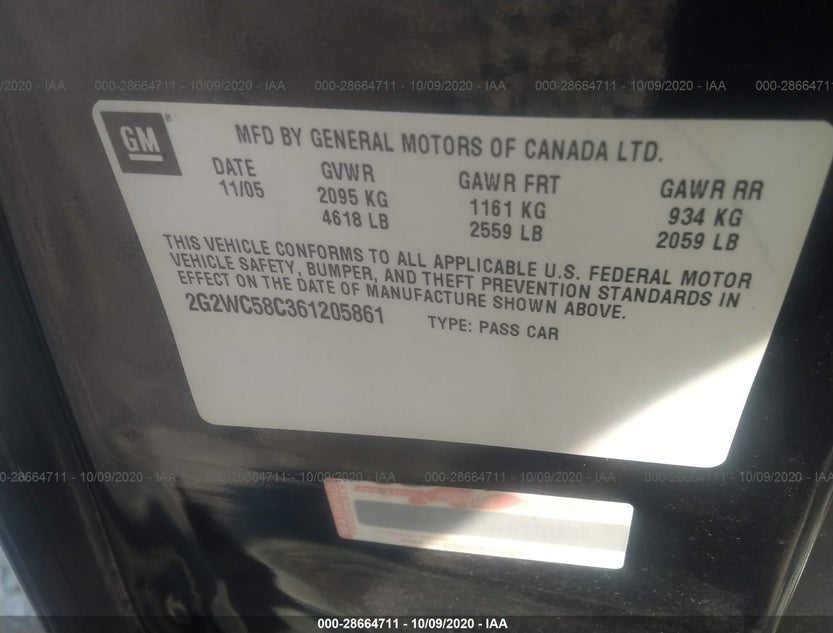 2G2WC58C361205861
