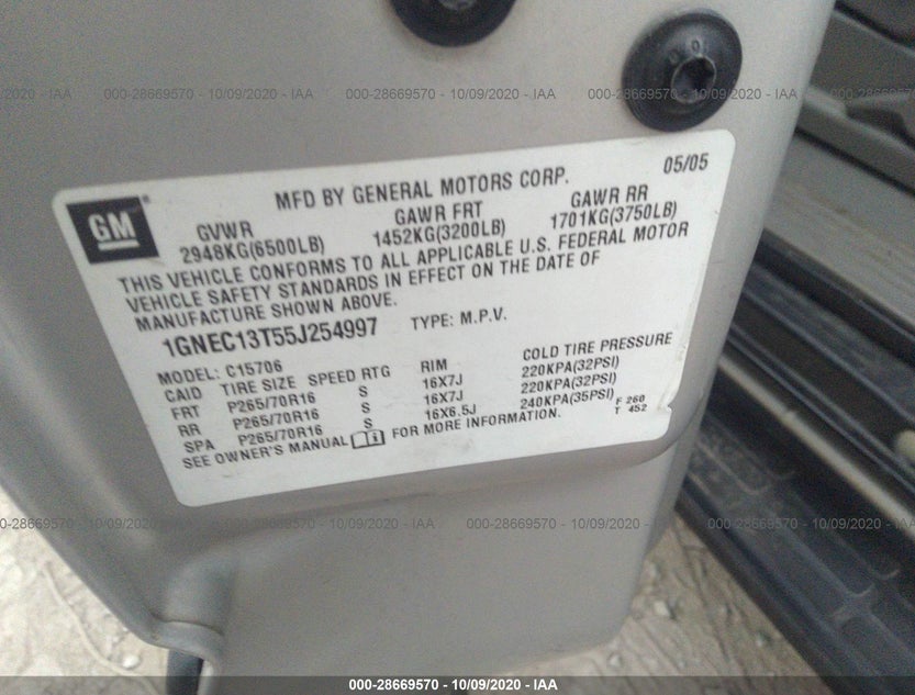 1GNEC13T55J254997