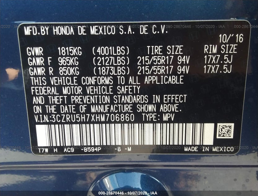 3CZRU5H7XHM706860