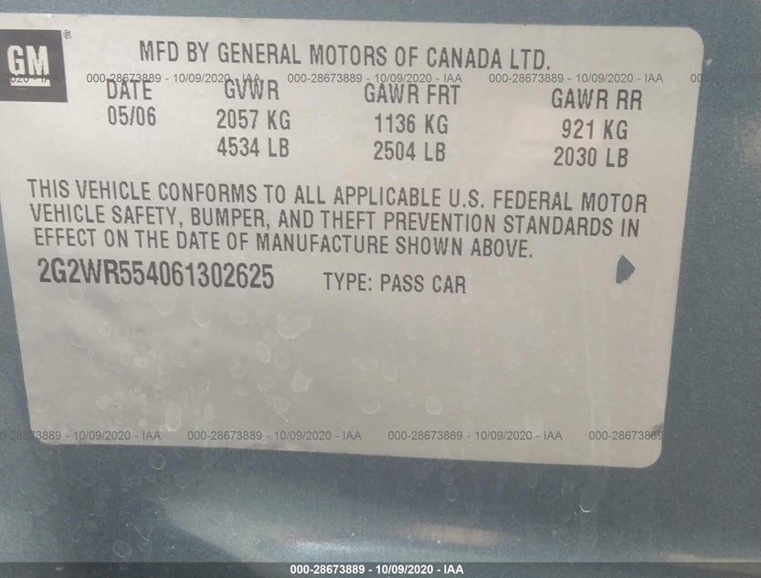 2G2WR554061302625