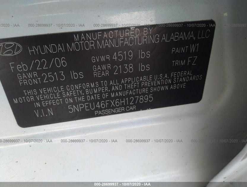 5NPEU46FX6H127895