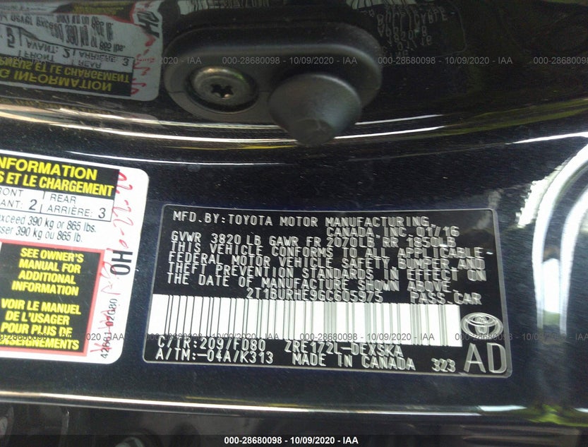 2T1BURHE9GC605975