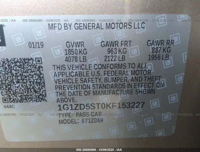 1G1ZD5ST0KF153227