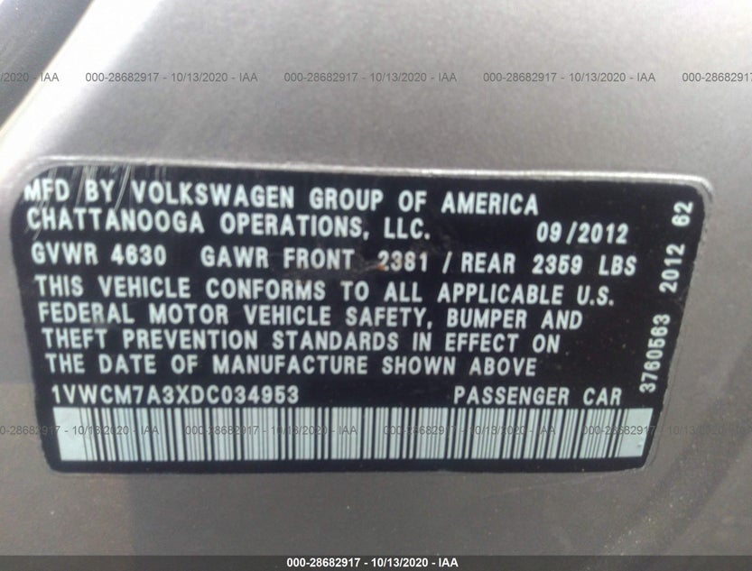 1VWCM7A3XDC034953