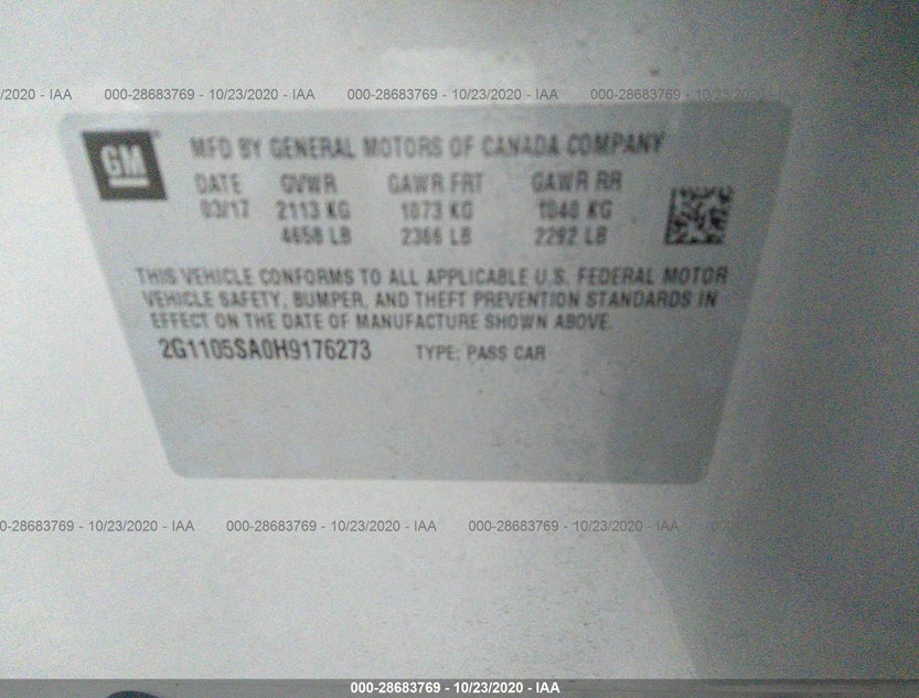 2G1105SA0H9176273