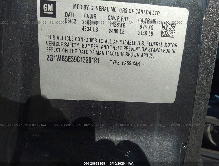 2G1WB5E39C1320181