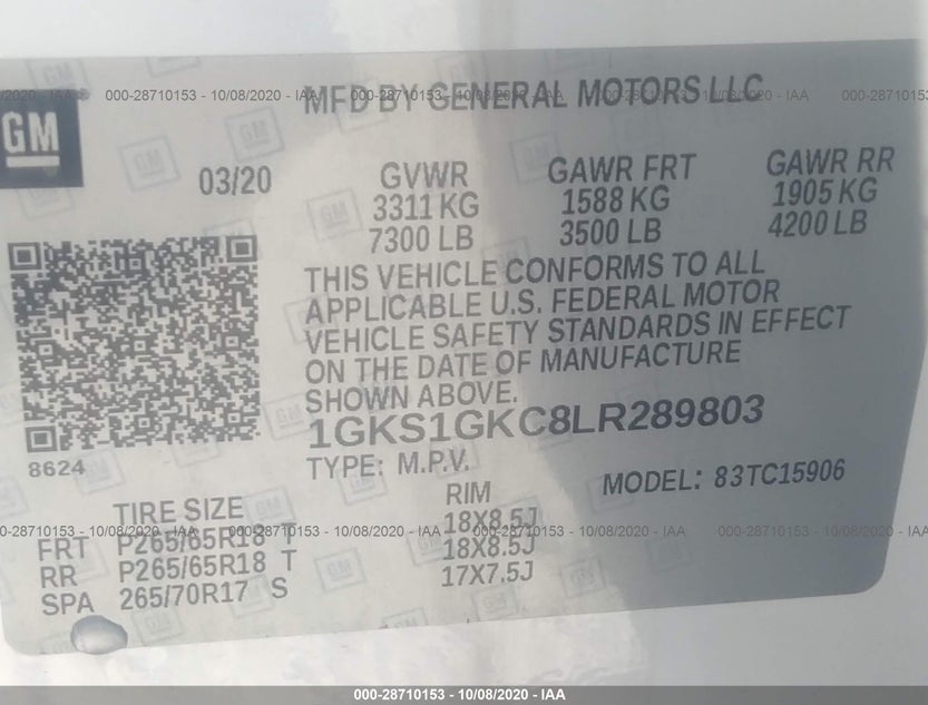 1GKS1GKC8LR289803