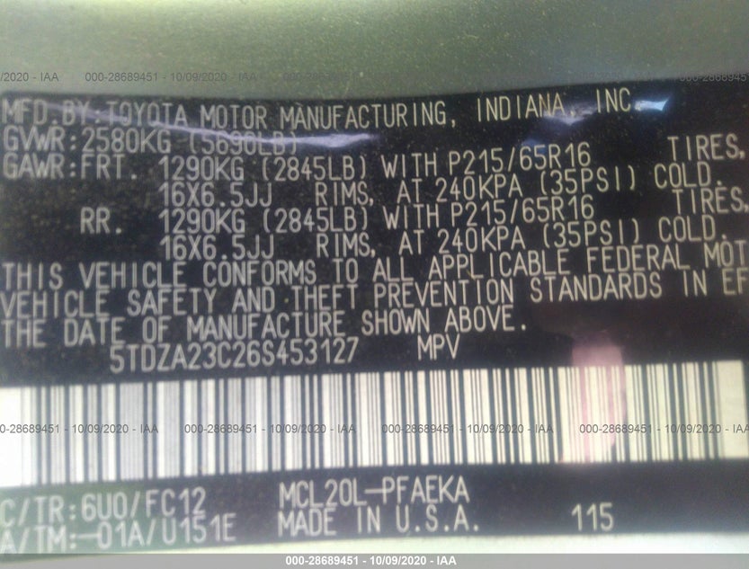 5TDZA23C26S453127