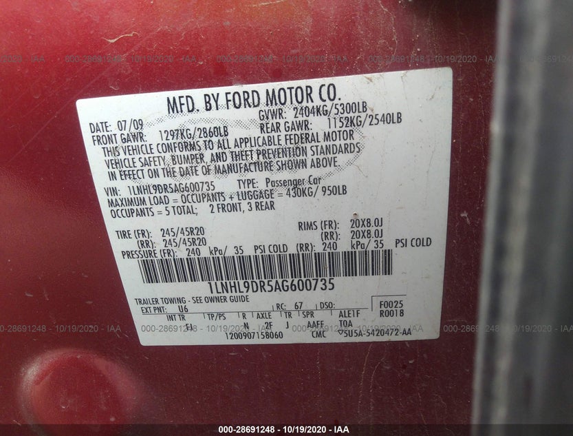 1LNHL9DR5AG600735