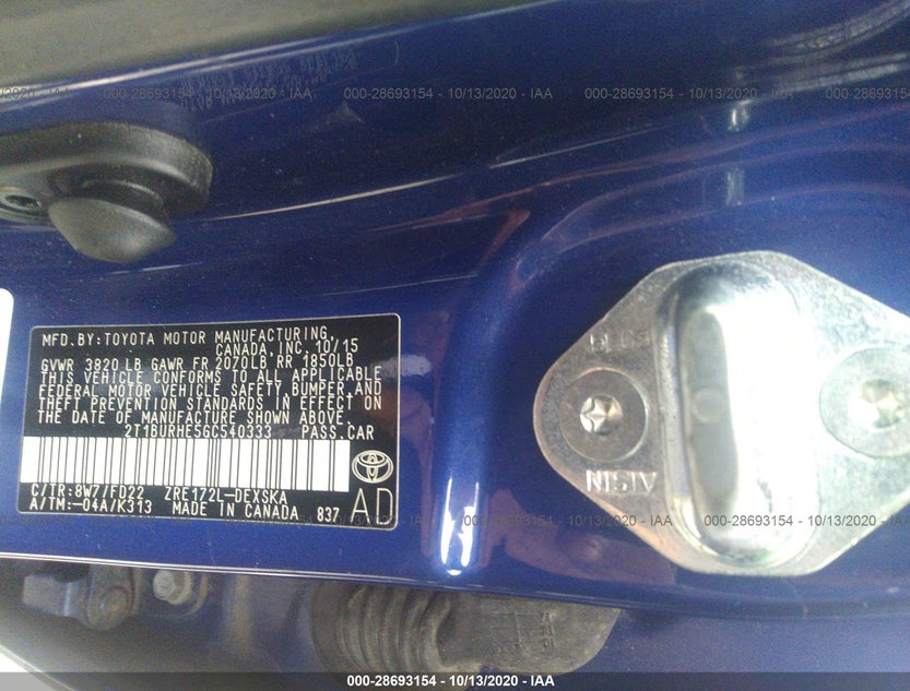 2T1BURHE5GC540333