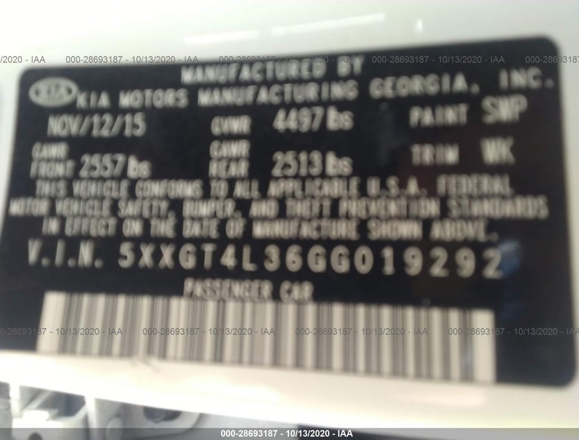 5XXGT4L36GG019292