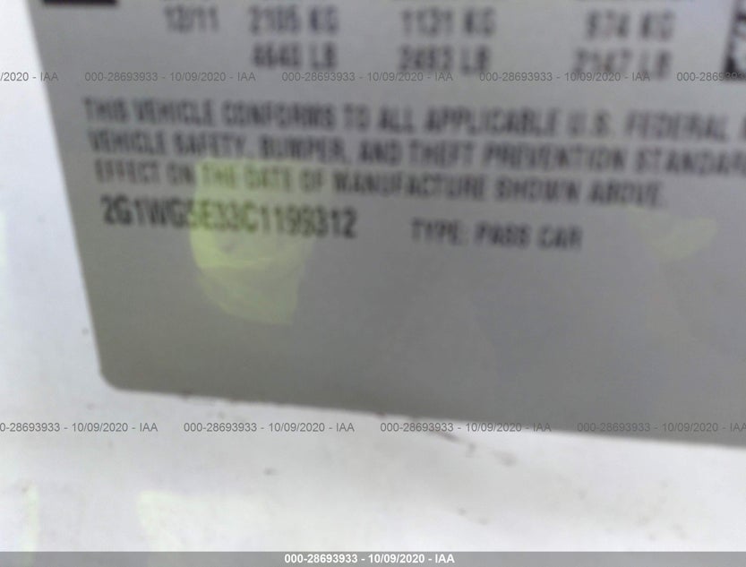 2G1WG5E33C1199312