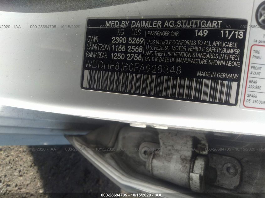 WDDHF8JB0EA928348 2014 Mercedes-Benz E 350 4Matic