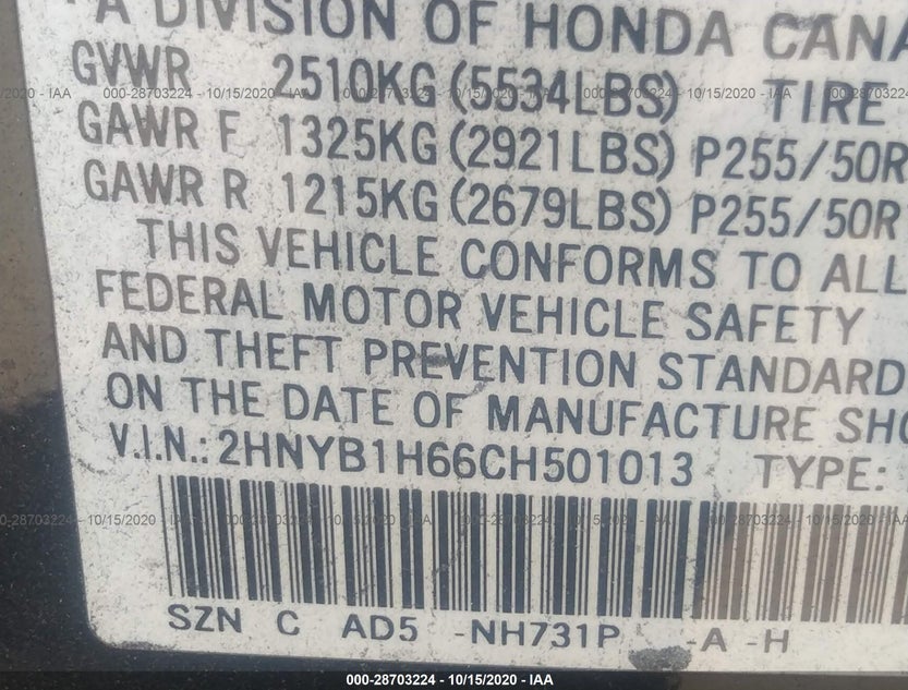 2HNYB1H66CH501013