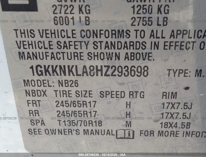 1GKKNKLA8HZ293698