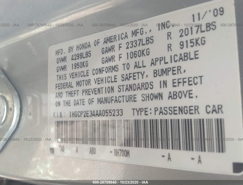 1HGCP2E34AA055233
