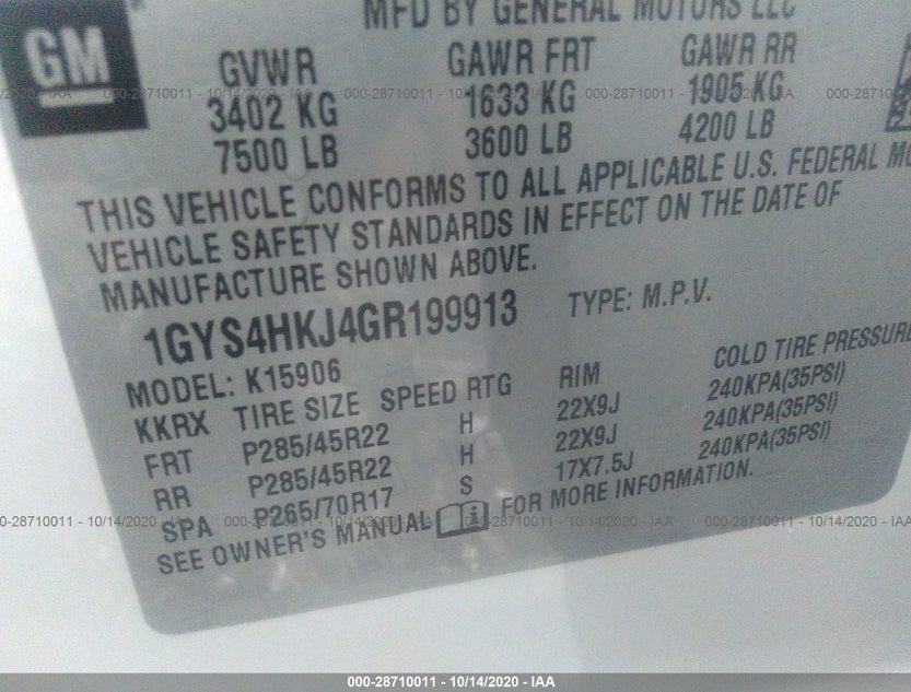 1GYS4HKJ4GR199913