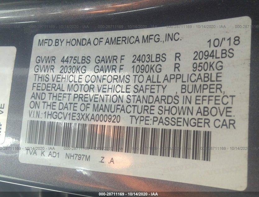 1HGCV1E3XKA000920