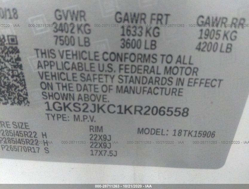 1GKS2JKC1KR206558