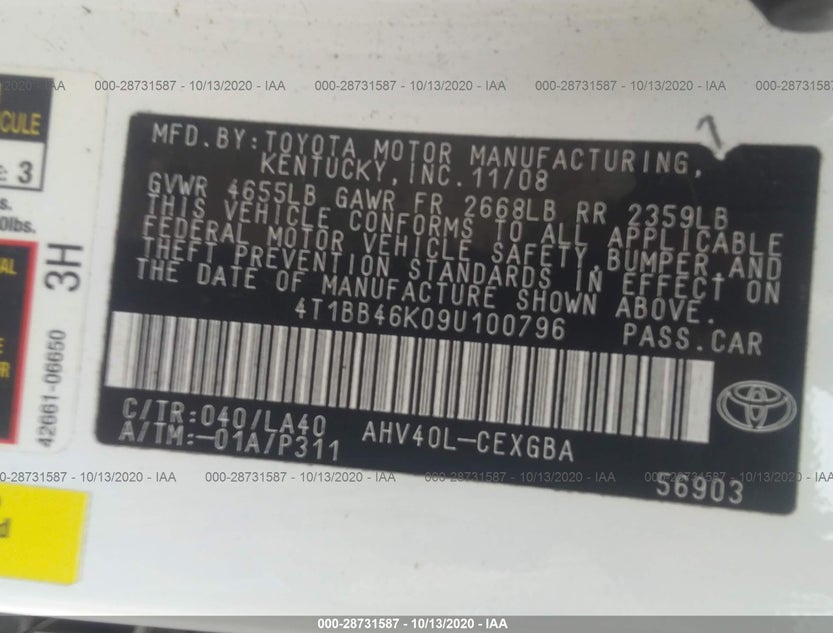4T1BB46K09U100796