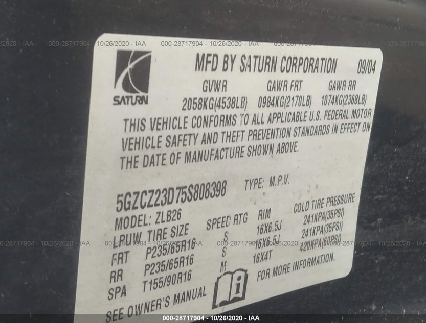 5GZCZ23D75S808398