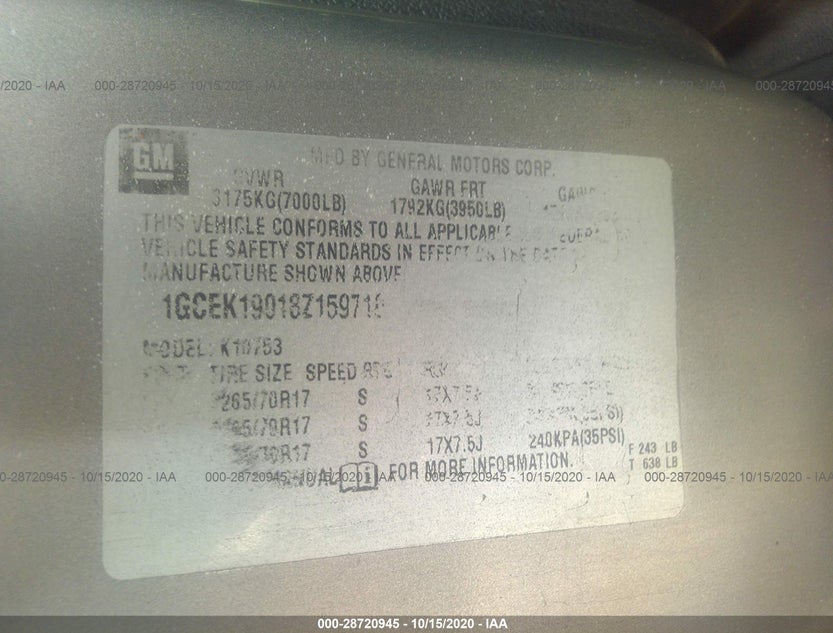 1GCEK19018Z159710