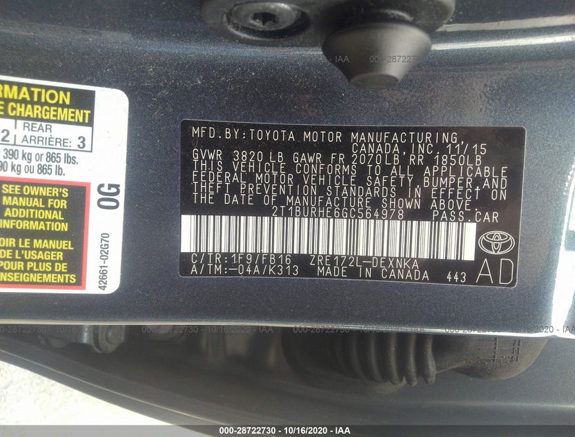 2T1BURHE6GC564978