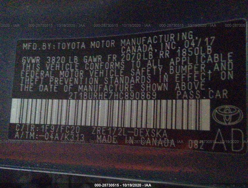 2T1BURHE7HC890869