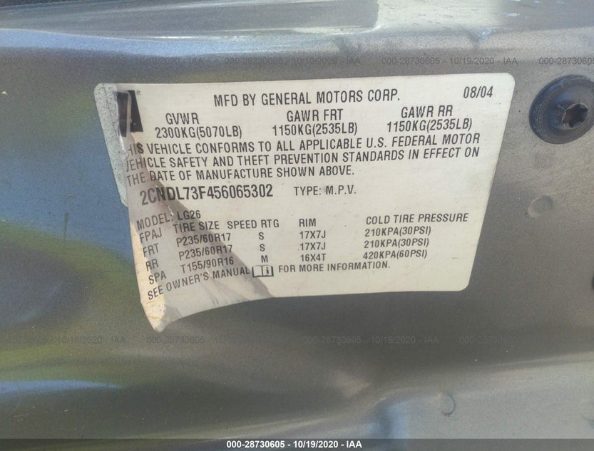 2CNDL73F456065302
