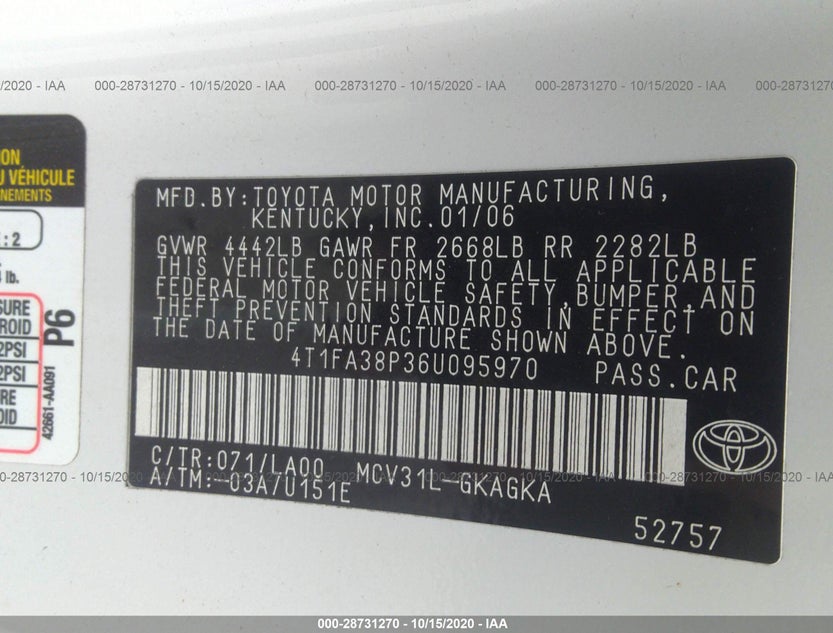 4T1FA38P36U095970