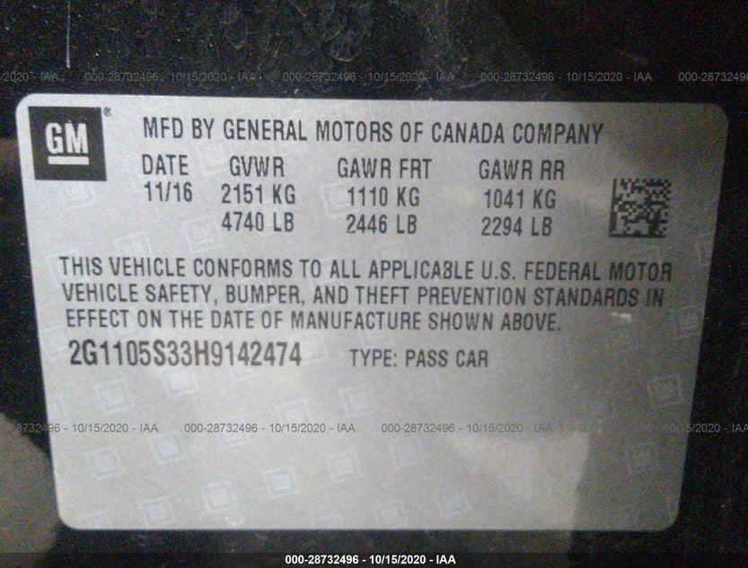 2G1105S33H9142474