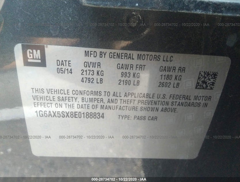 1G6AX5SX8E0188834