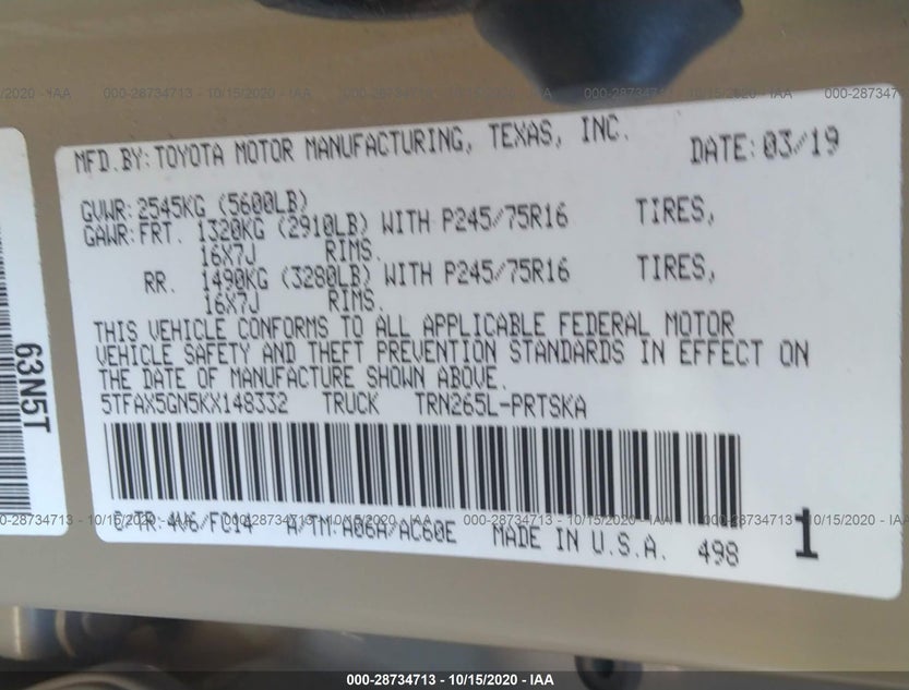 5TFAX5GN5KX148332