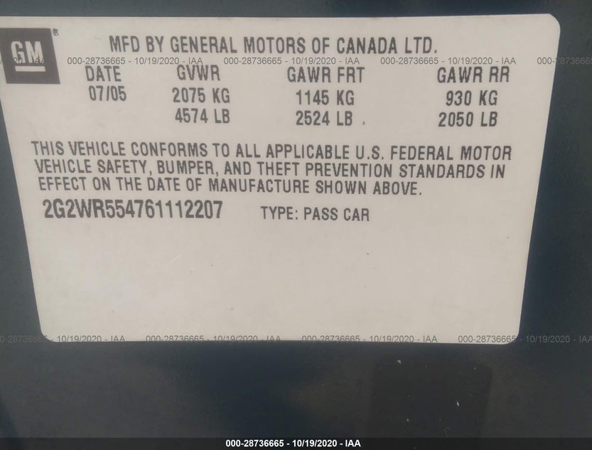 2G2WR554761112207