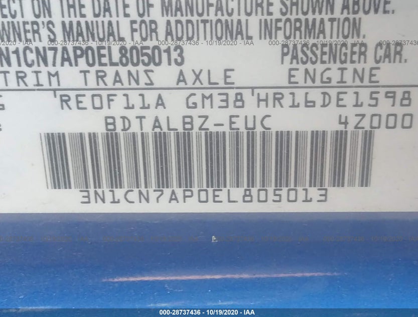 3N1CN7AP0EL805013
