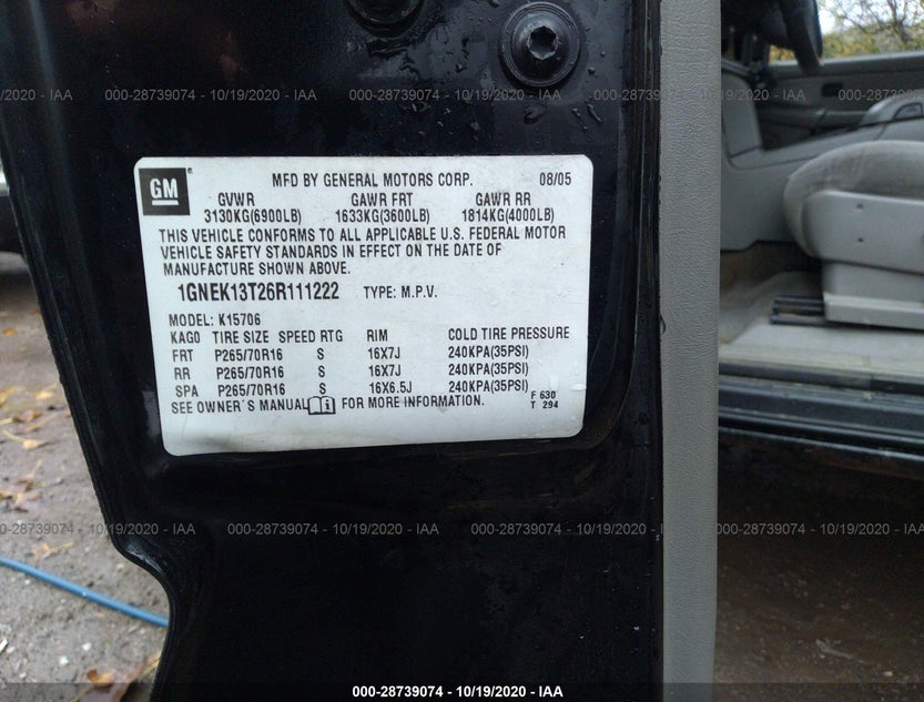 1GNEK13T26R111222