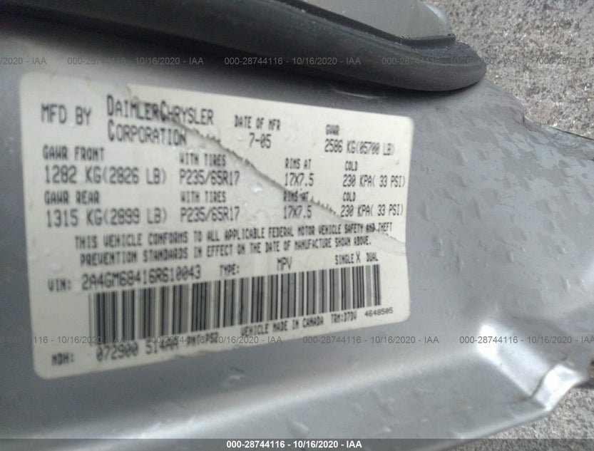 2A4GM68416R610043