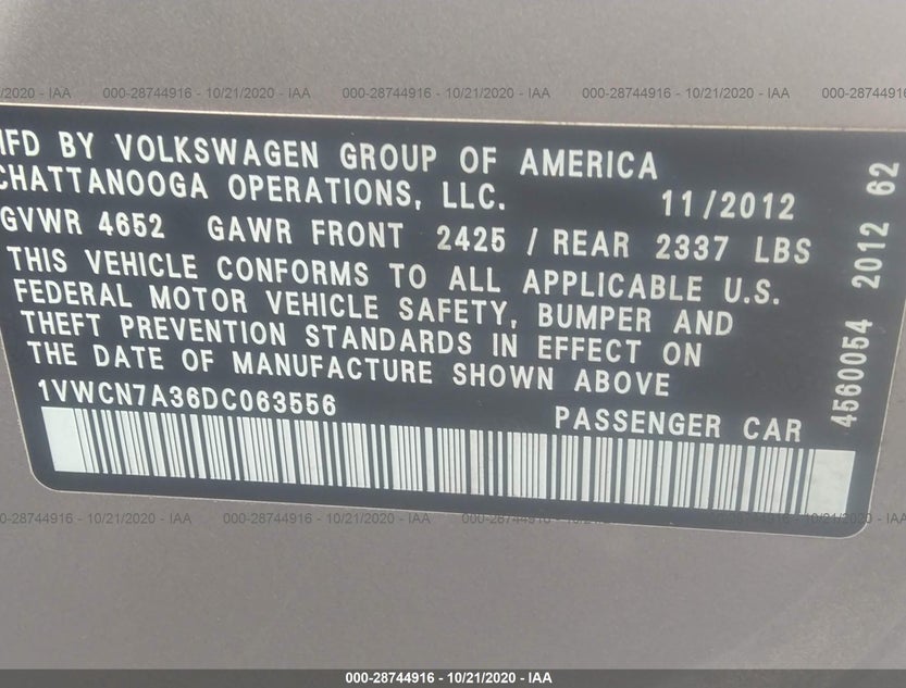 1VWCN7A36DC063556