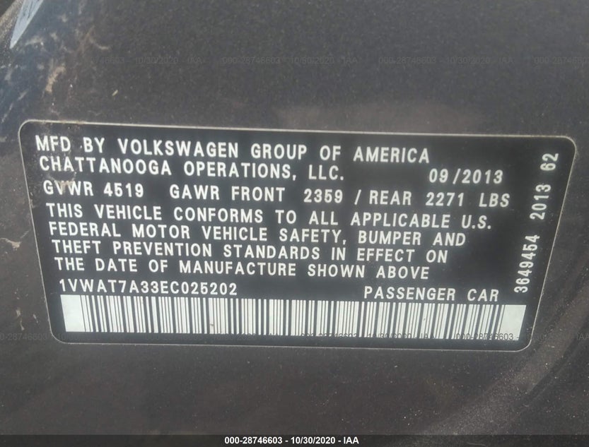1VWAT7A33EC025202
