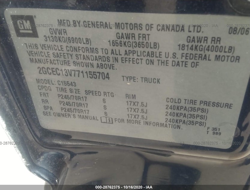 2GCEC13V771155704